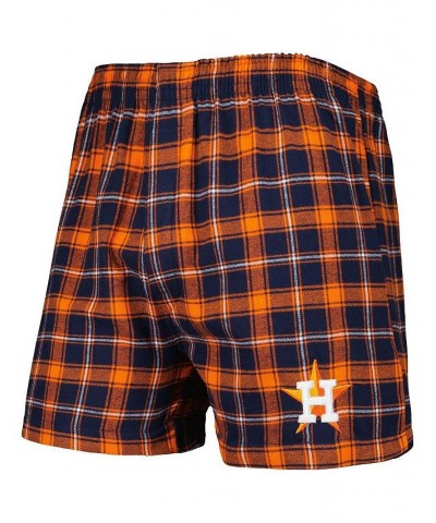 Men's Navy, Orange Houston Astros Ledger Flannel Boxers $15.75 Underwear