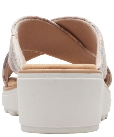 Women's Jillian Gem Crisscross Slip-On Wedge Sandals PD03 $35.70 Shoes