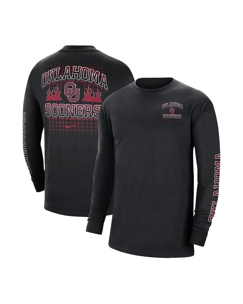 Men's Black Oklahoma Sooners Tour Max 90 Long Sleeve T-shirt $31.34 T-Shirts