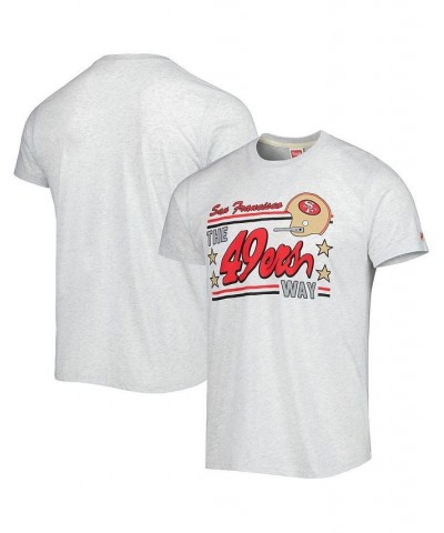 Men's Ash San Francisco 49ers Hyper Local Tri-Blend T-shirt $26.67 T-Shirts