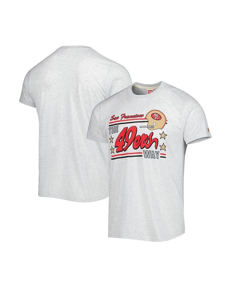 Men's Ash San Francisco 49ers Hyper Local Tri-Blend T-shirt $26.67 T-Shirts