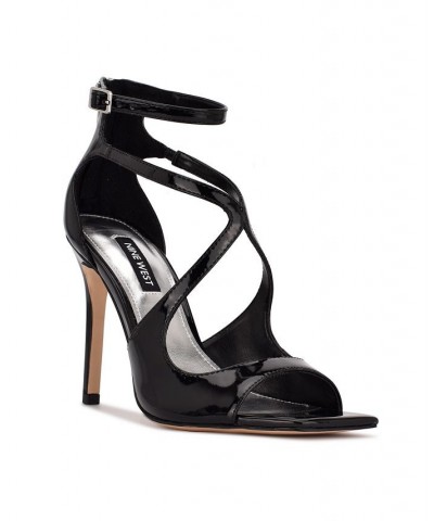 Women's Tulah Ankle Strap Sandals Black $35.70 Shoes
