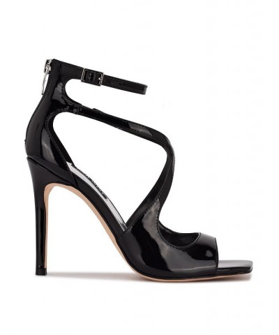 Women's Tulah Ankle Strap Sandals Black $35.70 Shoes