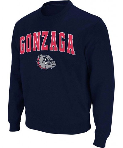 Men's Navy Gonzaga Bulldogs Arch Logo Crew Neck Sweatshirt $32.99 Sweatshirt