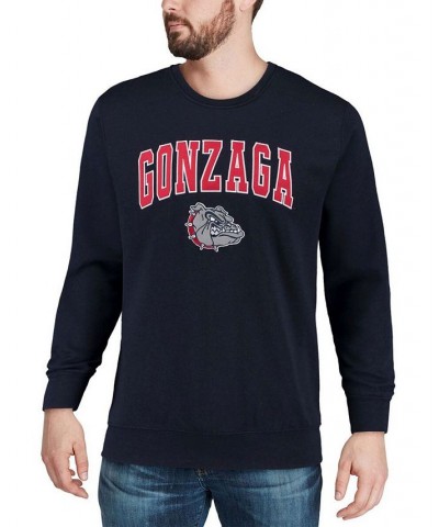 Men's Navy Gonzaga Bulldogs Arch Logo Crew Neck Sweatshirt $32.99 Sweatshirt