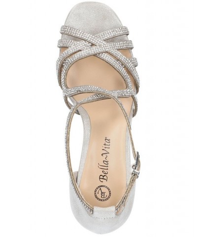 Women's Aliette Dress Sandals Silver $52.50 Shoes