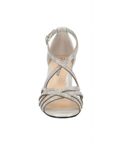 Women's Aliette Dress Sandals Silver $52.50 Shoes