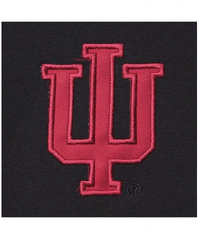 Men's Black Indiana Hoosiers Tortugas Logo Quarter-Zip Jacket $28.20 Sweatshirt