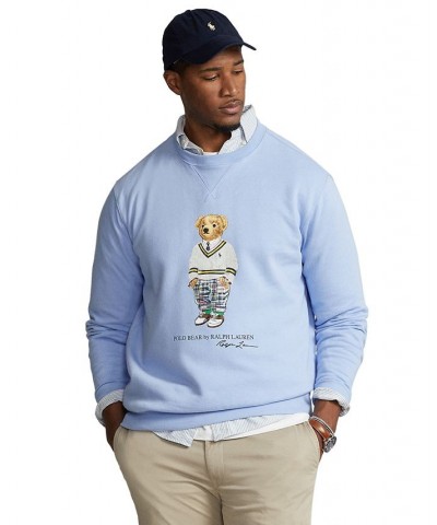 Men's Polo Bear Fleece Sweatshirt Blue $76.54 Sweatshirt