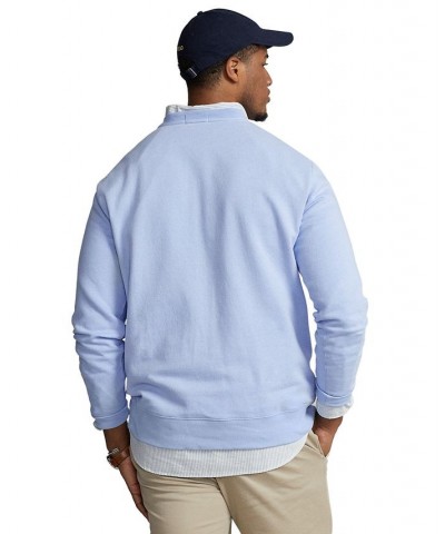 Men's Polo Bear Fleece Sweatshirt Blue $76.54 Sweatshirt