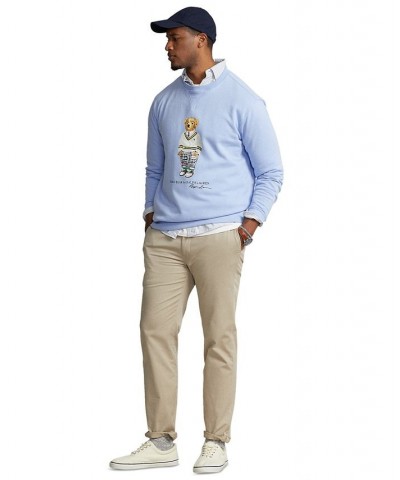 Men's Polo Bear Fleece Sweatshirt Blue $76.54 Sweatshirt