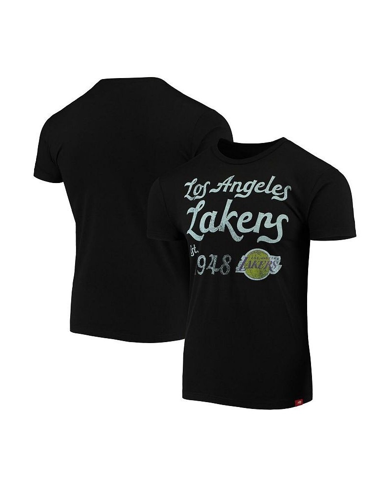 Men's Black Los Angeles Lakers Comfy Tri-Blend T-shirt $14.55 T-Shirts