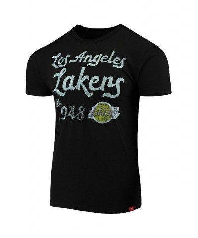 Men's Black Los Angeles Lakers Comfy Tri-Blend T-shirt $14.55 T-Shirts