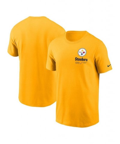 Men's Gold Pittsburgh Steelers Infograph Lockup Performance T-shirt $25.49 T-Shirts
