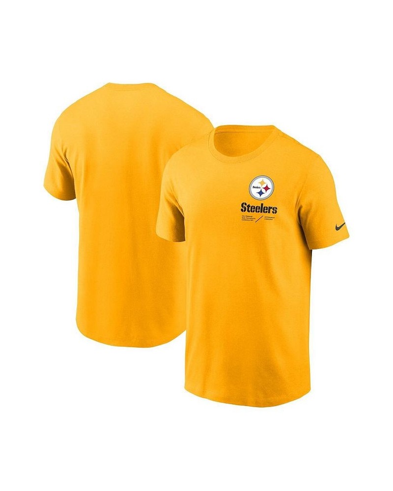 Men's Gold Pittsburgh Steelers Infograph Lockup Performance T-shirt $25.49 T-Shirts