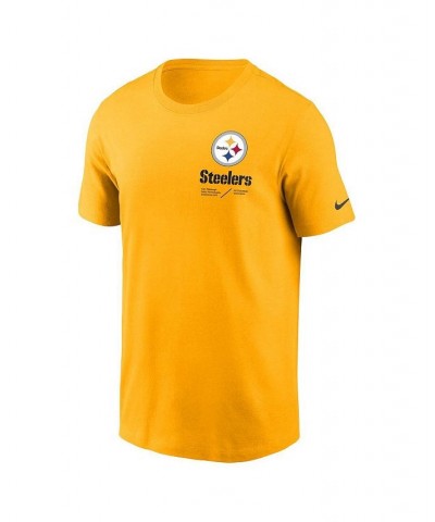 Men's Gold Pittsburgh Steelers Infograph Lockup Performance T-shirt $25.49 T-Shirts