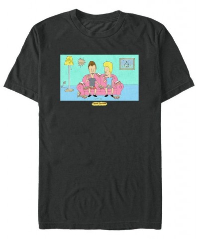 Men's Beavis and Butthead Couch Duo Short Sleeve T- shirt Black $19.24 T-Shirts