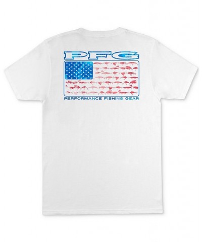 Men's PFG Classic-Fit Stars & Stripes Logo Graphic T-Shirt White $14.74 T-Shirts
