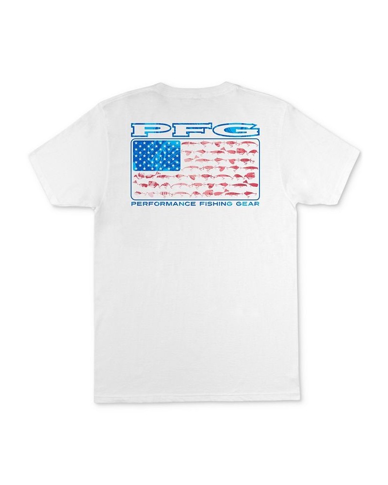 Men's PFG Classic-Fit Stars & Stripes Logo Graphic T-Shirt White $14.74 T-Shirts