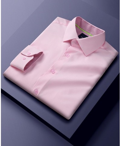 Men's Slim Fit Performance Solid Button Down Shirt Pink $23.84 Dress Shirts