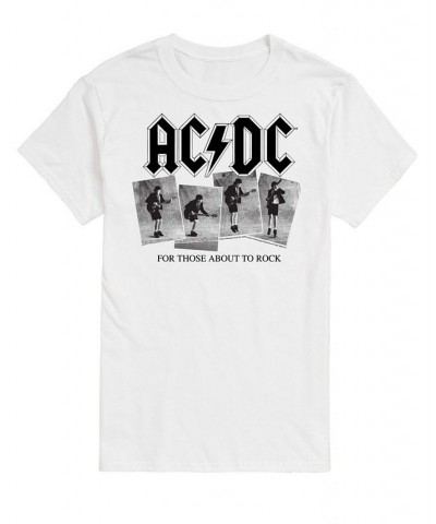 Men's ACDC About To Rock T-shirt White $20.64 T-Shirts