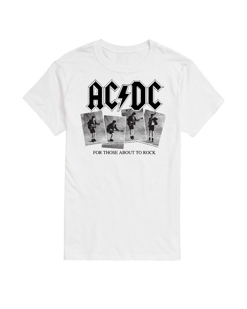 Men's ACDC About To Rock T-shirt White $20.64 T-Shirts