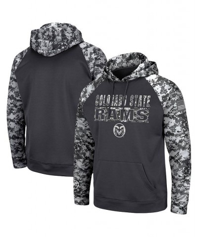 Men's Charcoal Colorado State Rams OHT Military-Inspired Appreciation Digital Camo Pullover Hoodie $30.75 Sweatshirt