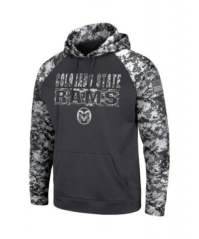 Men's Charcoal Colorado State Rams OHT Military-Inspired Appreciation Digital Camo Pullover Hoodie $30.75 Sweatshirt