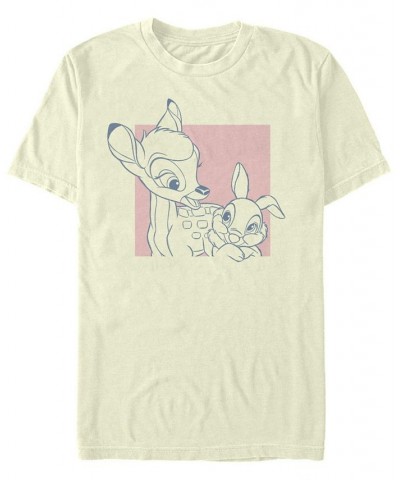 Men's Bambi Thumper Square Short Sleeve T-Shirt Tan/Beige $14.35 T-Shirts