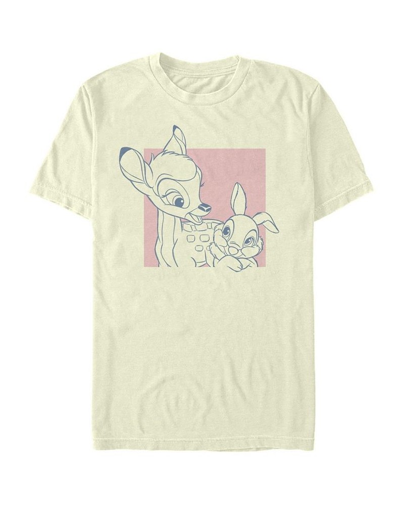 Men's Bambi Thumper Square Short Sleeve T-Shirt Tan/Beige $14.35 T-Shirts