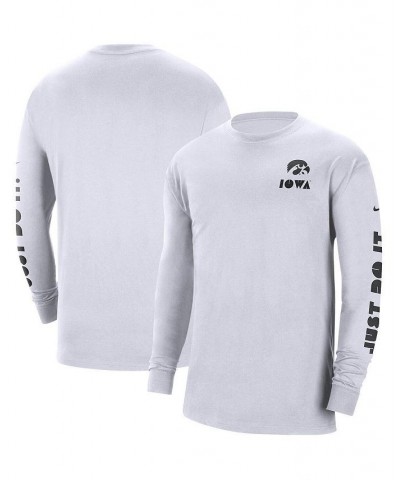 Men's White Iowa Hawkeyes Heritage Max 90 Long Sleeve T-shirt $18.90 T-Shirts