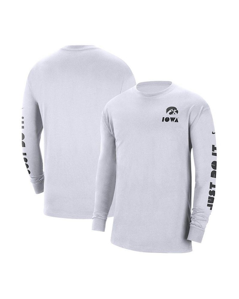 Men's White Iowa Hawkeyes Heritage Max 90 Long Sleeve T-shirt $18.90 T-Shirts