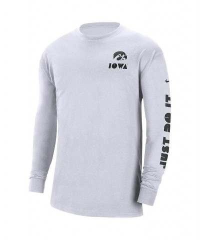 Men's White Iowa Hawkeyes Heritage Max 90 Long Sleeve T-shirt $18.90 T-Shirts