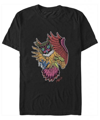 Men's NEFF Owl Psych Short Sleeve T-shirt Black $15.40 T-Shirts