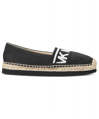 Women's Vicky Slip-On Logo Espadrille Flats Black $40.50 Shoes