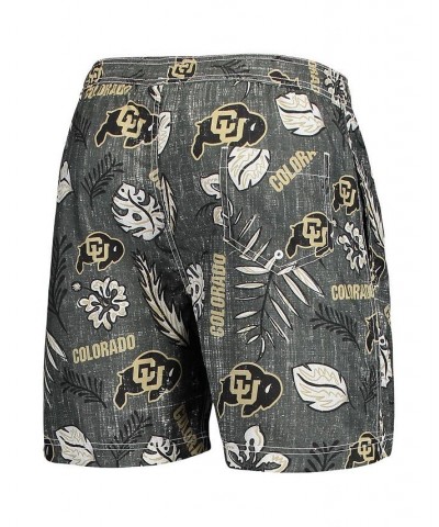 Men's Black Colorado Buffaloes Vintage-Inspired Floral Swim Trunks $28.70 Swimsuits