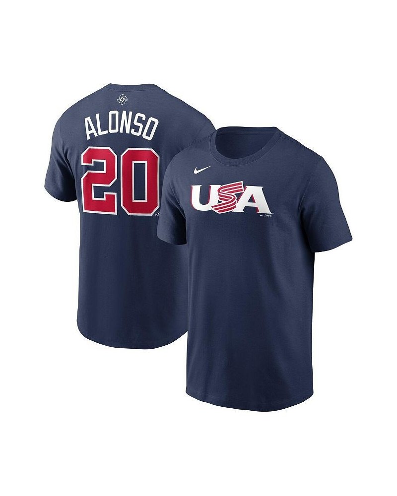 Men's Pete Alonso Navy USA Baseball 2023 World Baseball Classic Name and Number T-shirt $24.00 T-Shirts