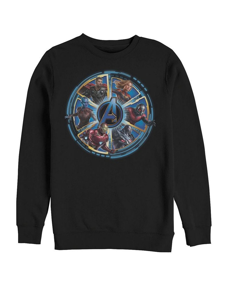 Marvel Men's Avengers Endgame Wheel of Heros, Crewneck Fleece Black $23.10 Sweatshirt