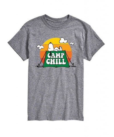 Men's Peanuts Camp Chill T-shirt Gray $17.50 T-Shirts