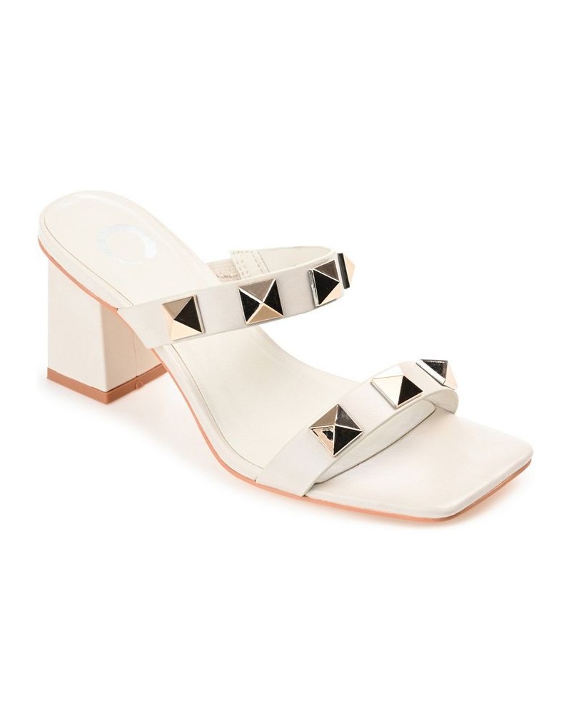 Women's Kirian Studded Sandals Ivory/Cream $41.40 Shoes