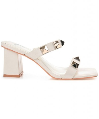 Women's Kirian Studded Sandals Ivory/Cream $41.40 Shoes