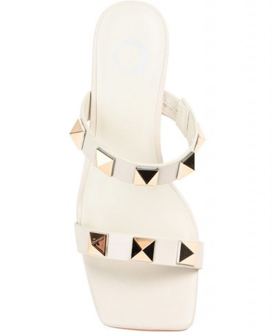 Women's Kirian Studded Sandals Ivory/Cream $41.40 Shoes