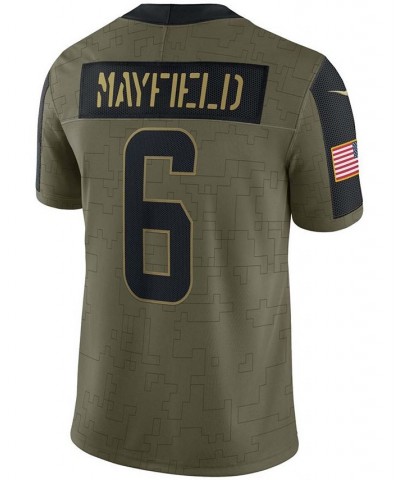 Men's Baker Mayfield Olive Cleveland Browns 2021 Salute To Service Limited Player Jersey $49.32 Jersey