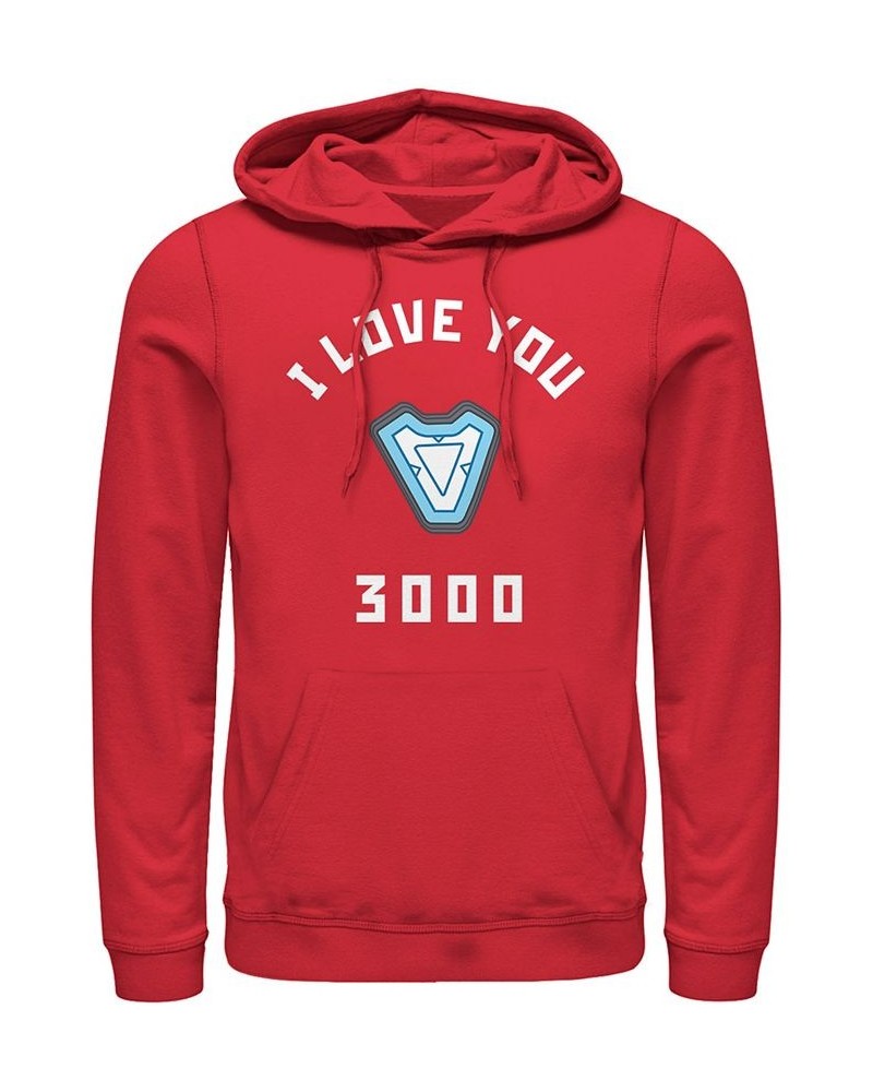 Marvel Men's Avengers Endgame Core Reactor I Love You 3000, Pullover Hoodie Red $30.36 Sweatshirt