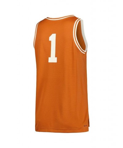 Men's 1 Cream Texas Longhorns Retro Replica Basketball Jersey $41.65 Jersey