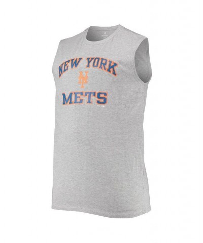 Men's Jacob deGrom Heathered Gray New York Mets Big and Tall Muscle Tank Top $23.75 T-Shirts