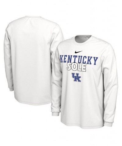 Men's White Kentucky Wildcats On Court Long Sleeve T-shirt $21.50 T-Shirts