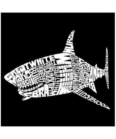 Men's Word Art Species Of Shark Crewneck Sweatshirt Gray $29.99 Sweatshirt