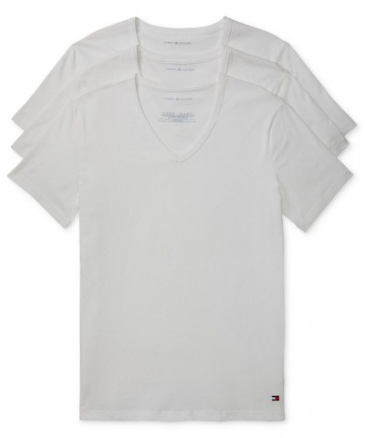 Men's Stretch V-Neck T-Shirts - 3pk. White $19.94 Undershirt