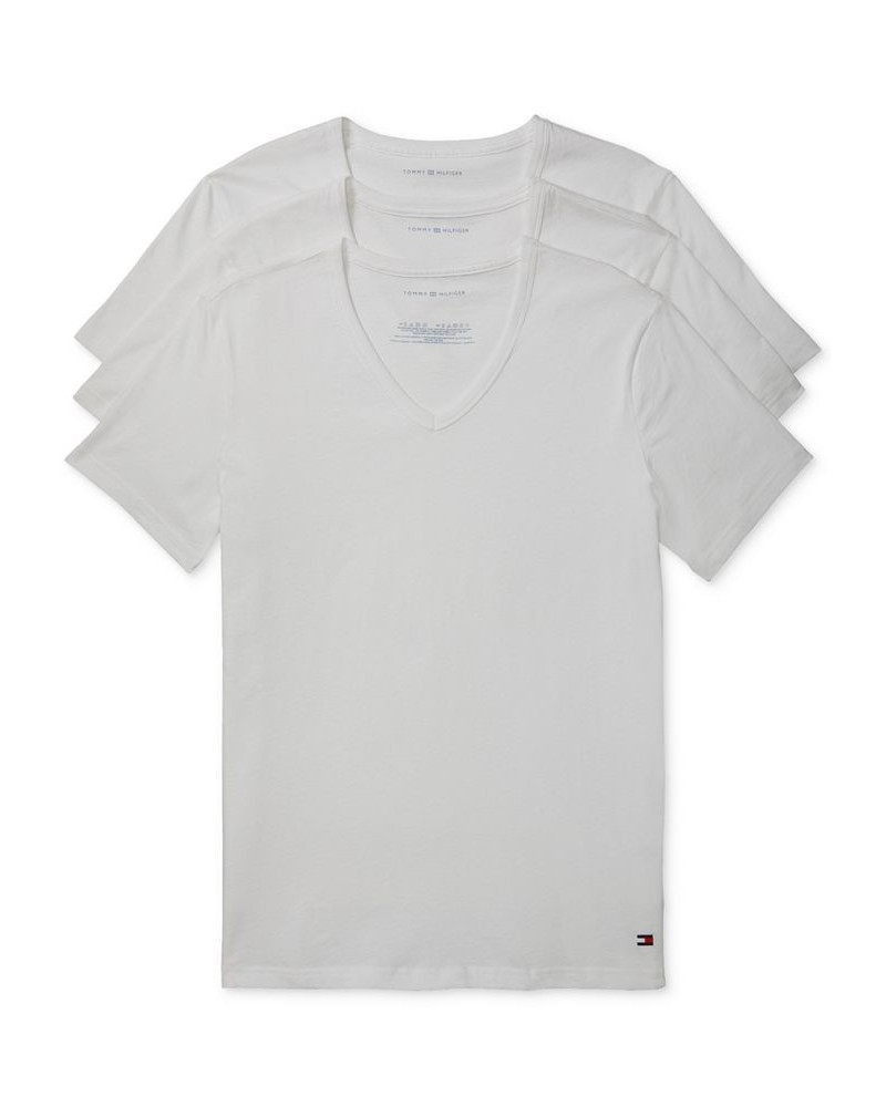 Men's Stretch V-Neck T-Shirts - 3pk. White $19.94 Undershirt